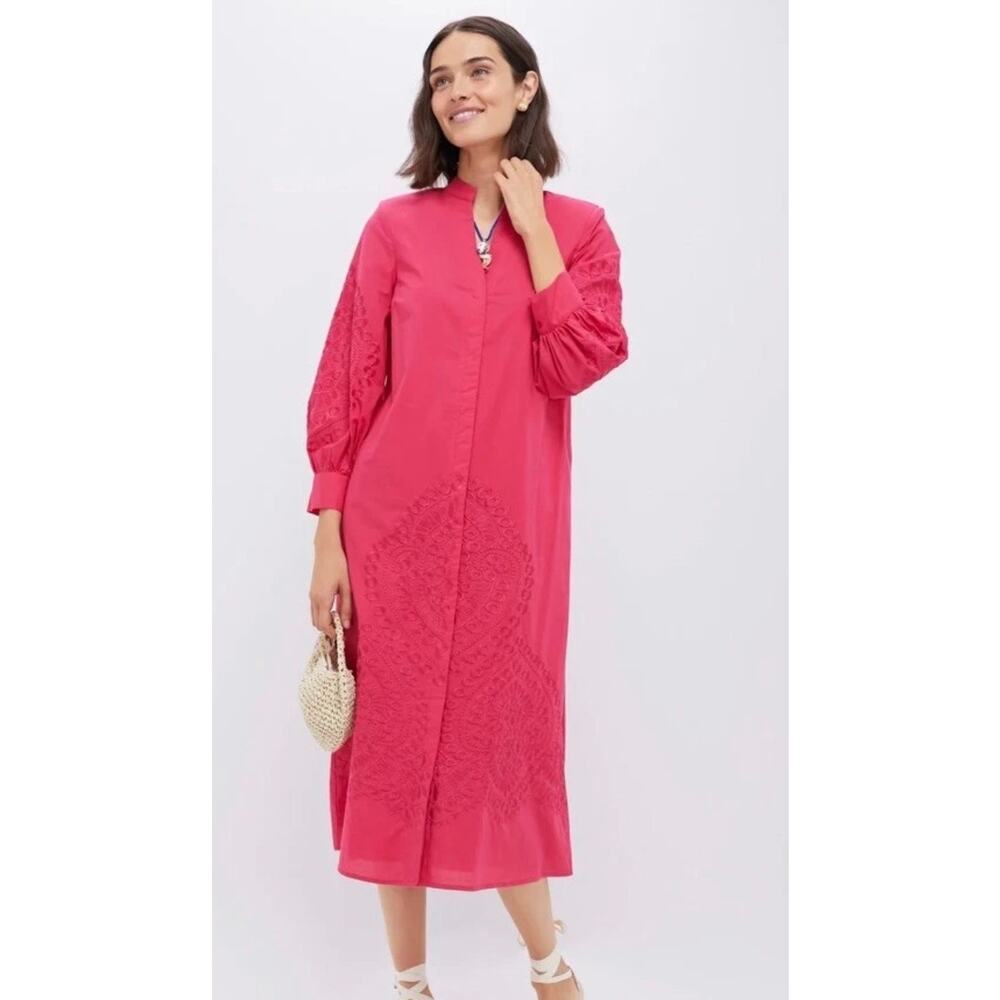 Hyacinth House Tuckernuck Modest Maxi Dress Red Size Large NEW